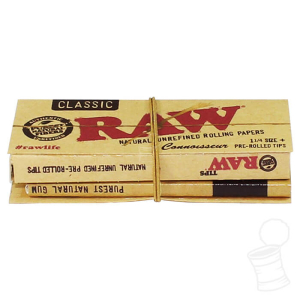 SEDA RAW CONNOISSEUR CLASSIC 1 1/4 + PRE ROLLED TIPS