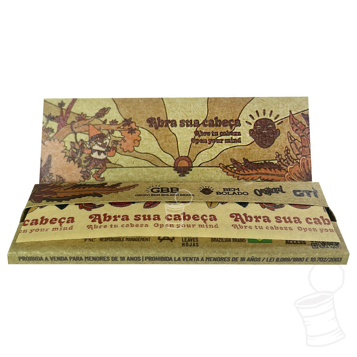 CX. SEDA BEM BOLADO BROWN 1 1/4 LARGE - Popipe