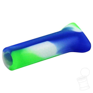 TIP DE SILICONE 8 MM AZUL VERDE E BRANCO