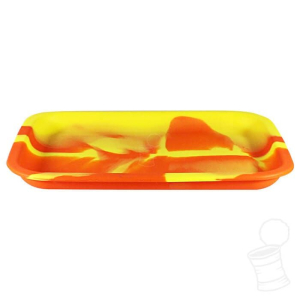 BANDEJA DE SILICONE MOON AMARELA E LARANJA