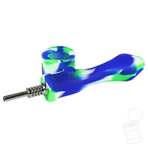 MINI NECTAR COLLECTOR SILICONE  VERDE AZUL E BRANCO