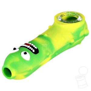 PIPE DE SILICONE CRAZY CUCUMBER VERDE E AMARELO