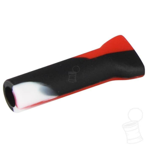 TIP DE SILICONE 8 MM VERMELHO PRETO E BRANCO