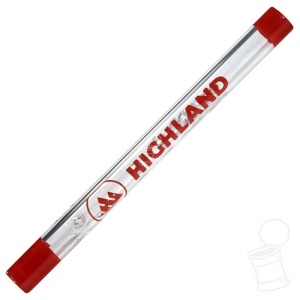 TIP DE VIDRO HIGHLAND COLORS COLLECTION 7 CM X 6 MM VERMELHO