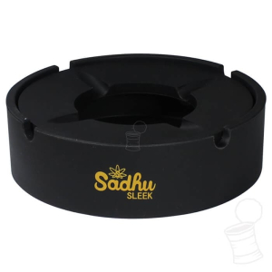 CINZEIRO DE SILICONE SADHU COM TAMPA GRANDE A10 PRETO