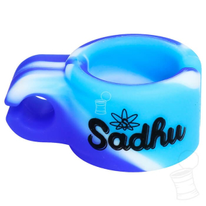 ANEL PORTA CIGARRO DE SILICONE SADHU AZUL CLARO AZUL ESCURO E BRANCO