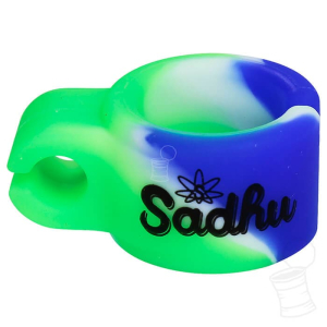 ANEL PORTA CIGARRO DE SILICONE SADHU AZUL VERDE E BRANCO