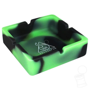 CINZEIRO DE SILICONE QUADRADO SQUADAFUM NOVO VERDE E PRETO