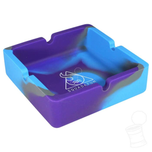 CINZEIRO DE SILICONE QUADRADO SQUADAFUM NOVO AZUL CINZA E ROXO