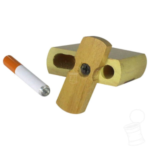 FAKE CIGARRET METAL COM DOUGOUT PEQUENO MARROM LISTRA PRETA