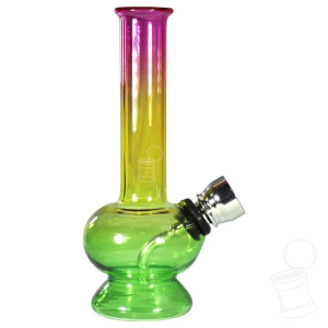 MICRO BONG DE VIDRO RASTA KX 11 CM – FLAT