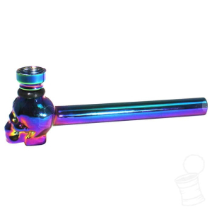 PIPE GLASS PURPLE SKULL