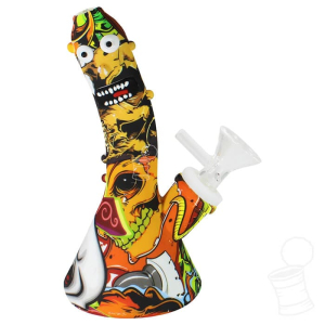 BONG DE SILICONE MOON CRAZY PICKLES 18/14 HORROR