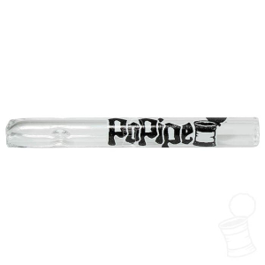 TIP DE VIDRO V8 GLASS POPIPE SIMPLE CLEAR 6MM X 6CM LOGO P/B