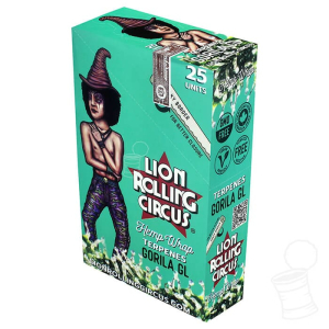 CX. HEMP WRAPS LION ROLLING CIRCUS TERPENES GORILA GL