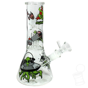 BONG SDF GLASS ICEBONG PERCOLATOR 14 STICKERS SPACE