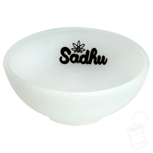 MINI CUIA DE SILICONE SADHU COM LOGO BRILHANTE BRANCA