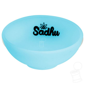 MINI CUIA DE SILICONE SADHU COM LOGO BRILHANTE AZUL