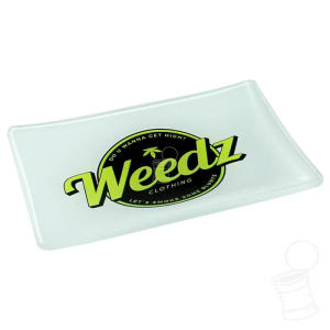 BANDEJA DE VIDRO WEEDZ LOGO 10 X 15