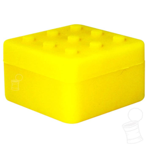 POTINHO LEGO QUADRADO 4 + 1 AMARELO