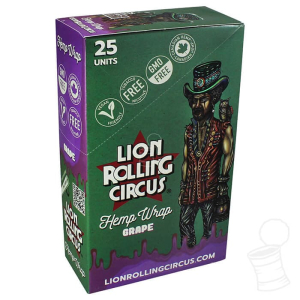 CX. HEMP WRAPS LION ROLLING CIRCUS GRAPE