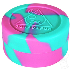 POTINHO SILICONE SQUADAFUM GRANDE COM DIVISÓRIA NOVO ROSA E VERDE ÁGUA