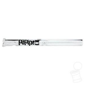 TIP DE VIDRO V8 GLASS POPIPE SIMPLE CLEAR 5MM X 6CM LOGO P/B