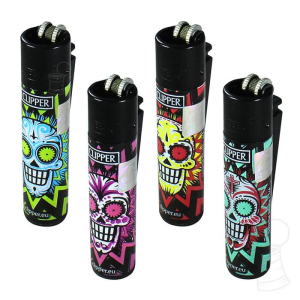 COLEÇÃO ISQUEIRO CLIPPER LARGE COLORFUL SKULLS