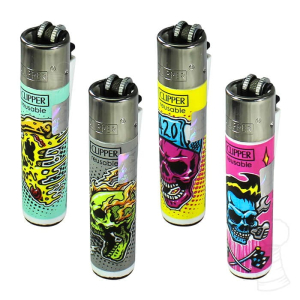 COLEÇÃO ISQUEIRO CLIPPER LARGE LIVING SKULLS 2A