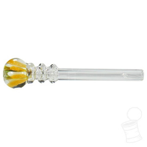 TIP DE VIDRO D BROTHER CLEAR ART INCALMO FLOWER (BRANCO)  7CMX6MM