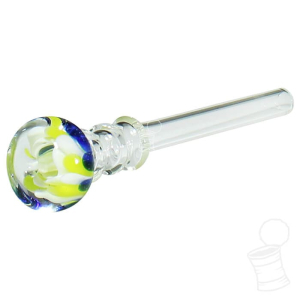 TIP DE VIDRO D BROTHER CLEAR ART INCALMO FLOWER (AMARELO AZUL E BRANCO)  7CMX6MM