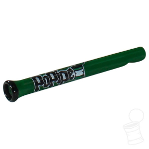 TIP DE VIDRO HIPPIE BONG POPIPE VERDE COM INCALMO PRETO 5 MM 5.5 CM