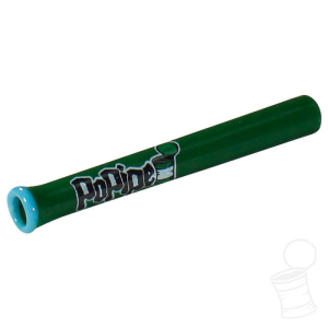 TIP DE VIDRO HIPPIE BONG POPIPE VERDE COM INCALMO CIANO 7 MM 5.5 CM