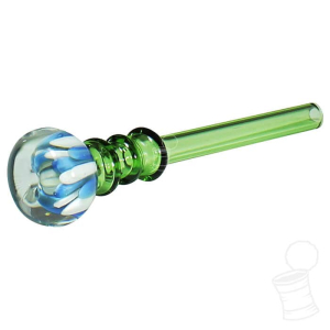 TIP DE VIDRO D BROTHER GREEN ART INCALMO BUBBLE (AZUL E BRANCO) 7CMX5MM