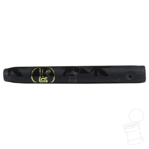 TIP DE VIDRO HIPPIE BONG BLACK LEAF SANDBLAST 6MM X 5CM