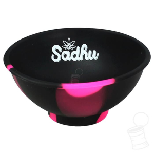 CUIA DE SILICONE SADHU COM LOGO PRETA E PINK