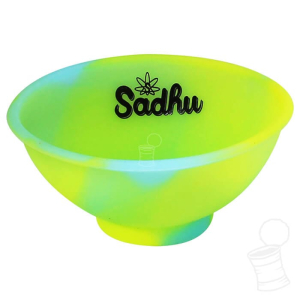 CUIA DE SILICONE SADHU COM LOGO NEON AMARELA E AZUL