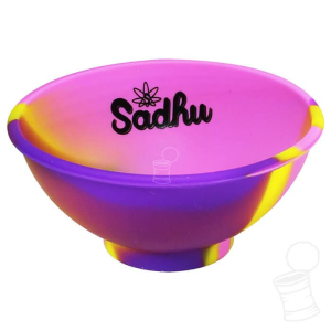 CUIA DE SILICONE SADHU COM LOGO ROSE ROXA E AMARELA