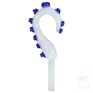 TIP DE VIDRO D BROTHER TENTACLE WHITE,  BLUE AND CLEAR 9.5CMX6MM