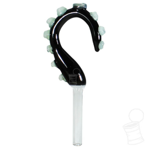 TIP DE VIDRO D BROTHER TENTACLE BLACK, TIFFANY AND CLEAR 9.5CMX6MM