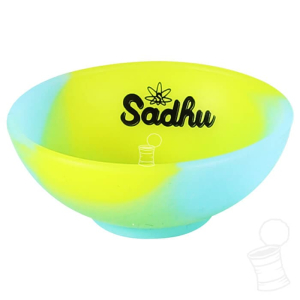 MINI CUIA DE SILICONE SADHU COM LOGO AMARELO E AZUL