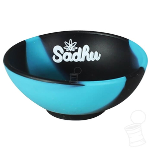 MINI CUIA DE SILICONE SADHU COM LOGO PRETO E AZUL