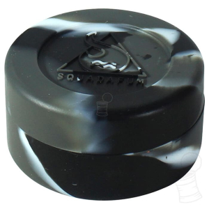 POTINHO SILICONE SQUADAFUM MÉDIO NOVO PRETO CINZA E BRANCO