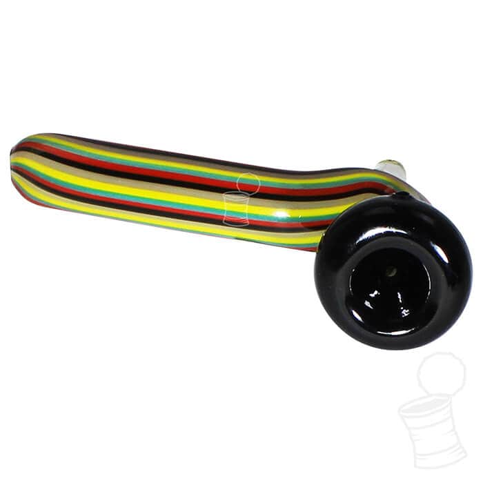 GLASS PIPE LUXX COLOR RASTA STRIPES - Popipe