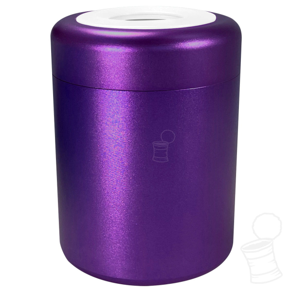 POTE HERMÉTICO ALUMÍNIO LUXX 120 ML C/ HIGROMETRO DIGITAL ROXO